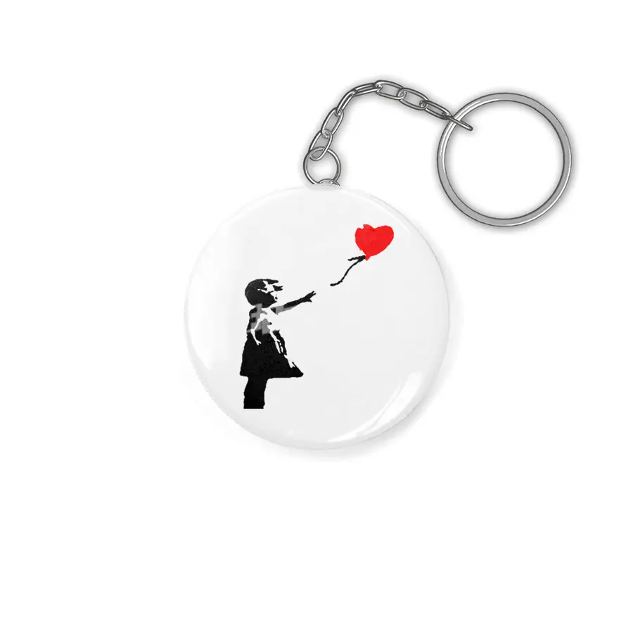 Banksy -  Red Balloon Anahtarlık