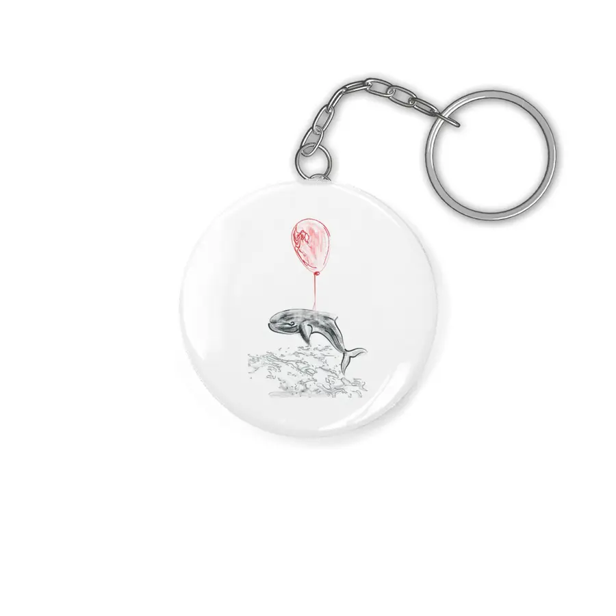 balloon and whale Anahtarlık