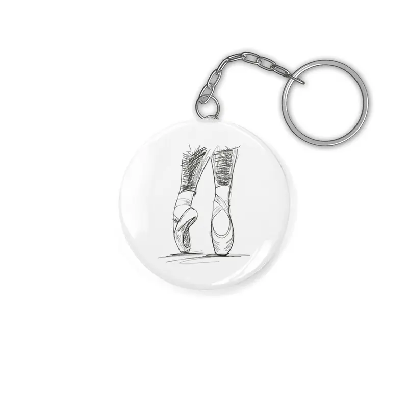 Dance ballerina girl ballet silhouettes Anahtarlık