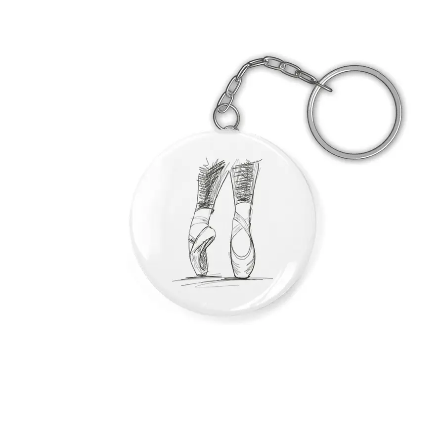 Dance ballerina girl ballet silhouettes Anahtarlık