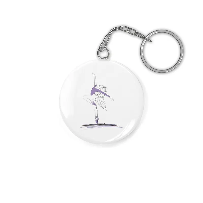 Dance ballerina girl ballet silhouettes Anahtarlık