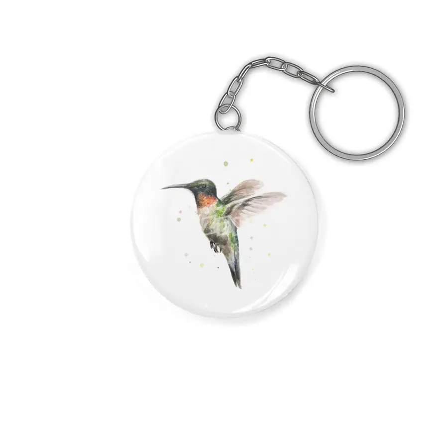 Hummingbird Watercolor Anahtarlık