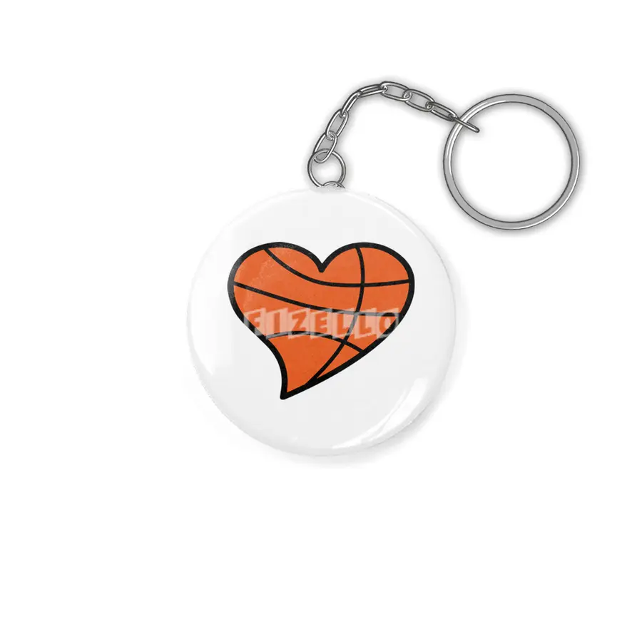 Basketball Heart Anahtarlık