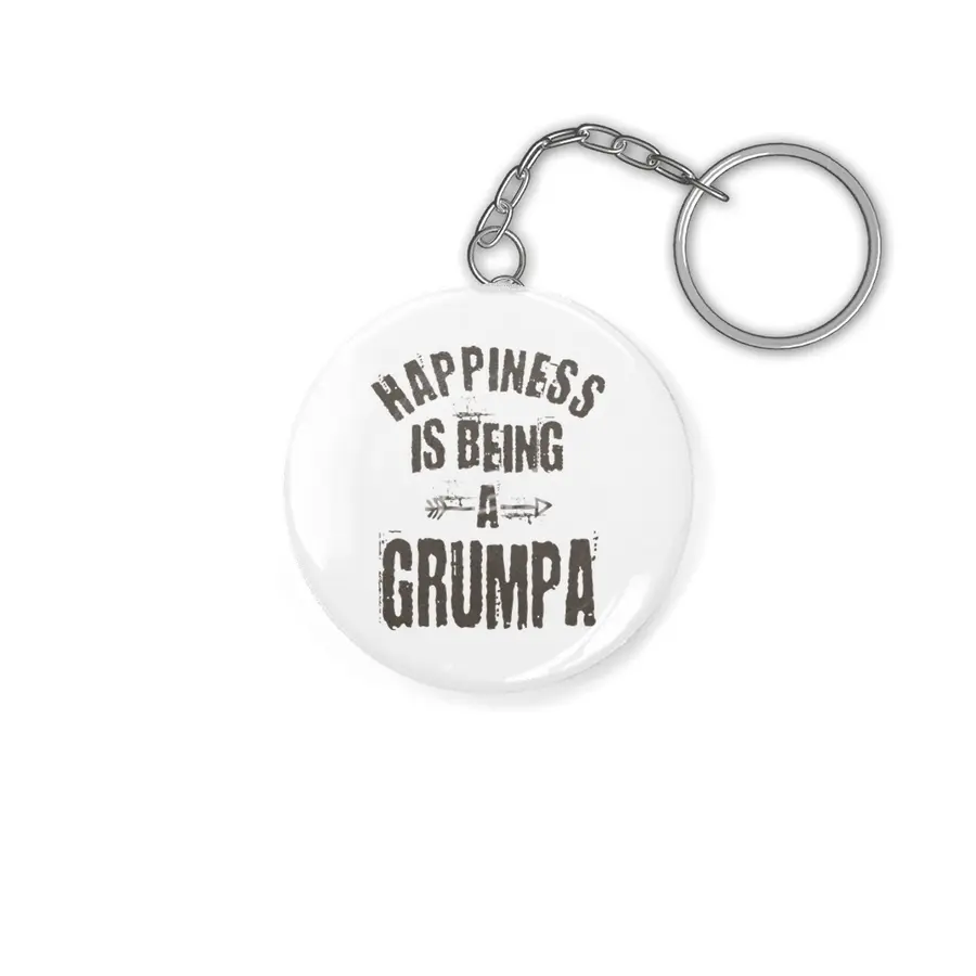 Happiness is Being a Grumpa Gifts Anahtarlık