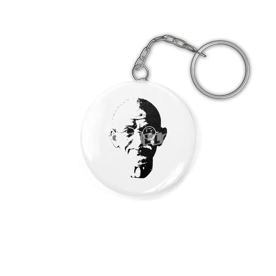 Mahatma Gandhi Minimalistic Pop Art Anahtarlık