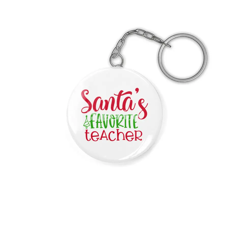 Absolute Best Santa's Favorite Teacher Anahtarlık
