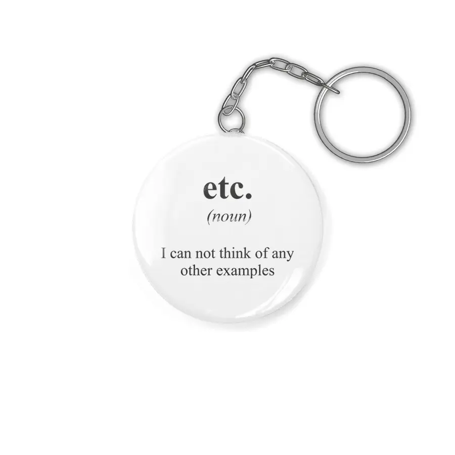 Etc. Alternative Dictionary Definitions Parody Anahtarlık