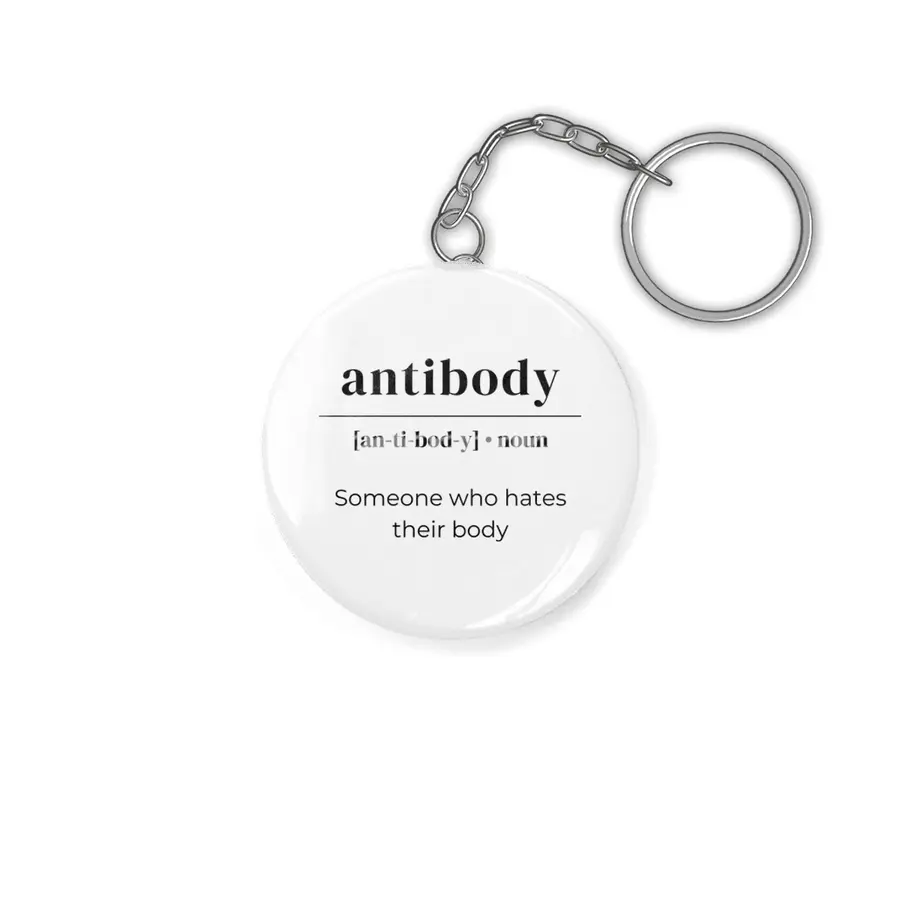 Antibody Dictionary Definition - Someone Who Hates Their Body Anahtarlık