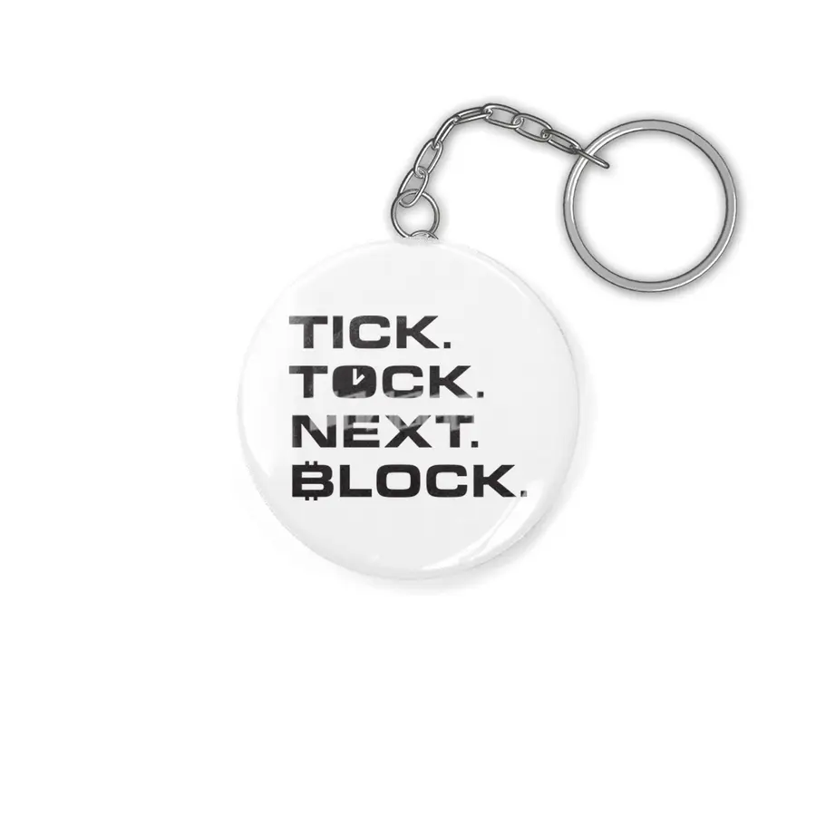 Bitcoin Design - Tick Tock Next Block Anahtarlık