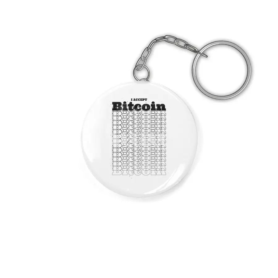 I accept Bitcoin Anahtarlık