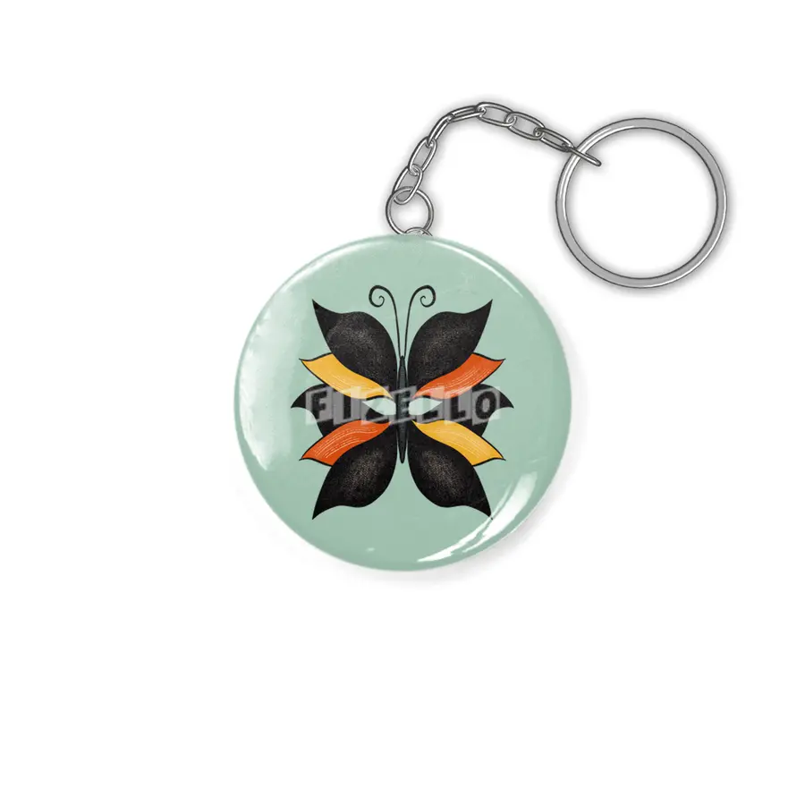 Beautiful Butterfly Weird Abstract Insect Anahtarlık