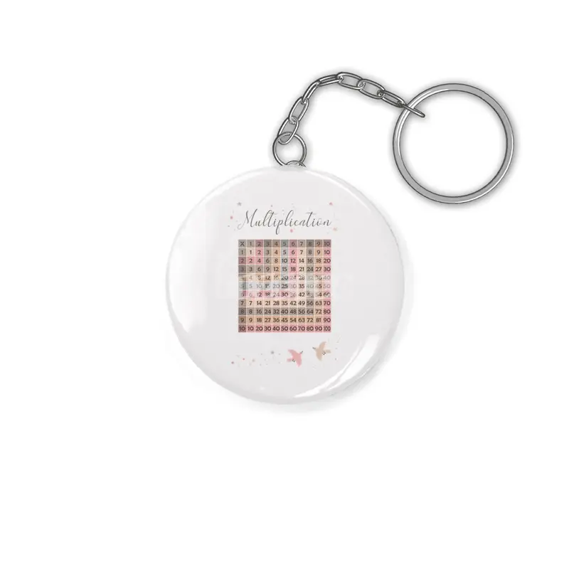 Thumbnail 1 of 3, Photographic Print, Multiplication beautiful and useful  print for little kids - e Anahtarlık