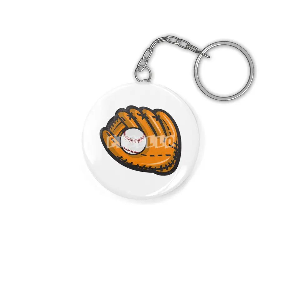 Baseball Glove Ball Retro Anahtarlık