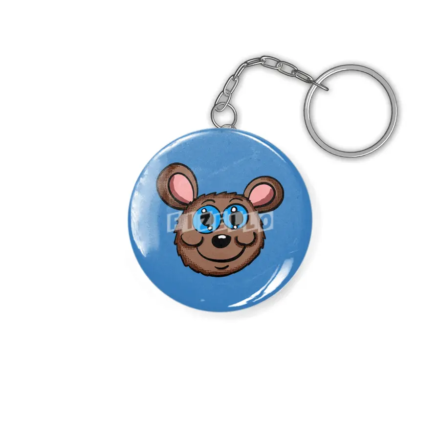 Cartoon Mouse Head Anahtarlık