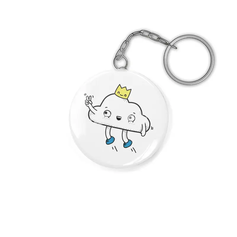 happy little cloud Anahtarlık
