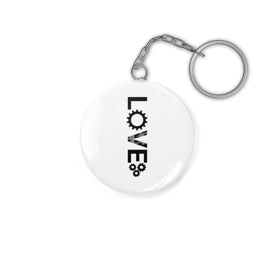 I Love Engineering With Bolt Nuts Anahtarlık