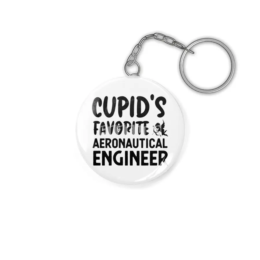 Cupids Favorite Aeronautical Engineer Valentines Anahtarlık