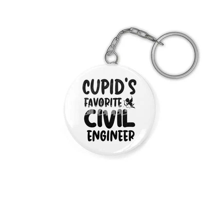 Cupids Favorite Civil Engineer Valentines Day Anahtarlık