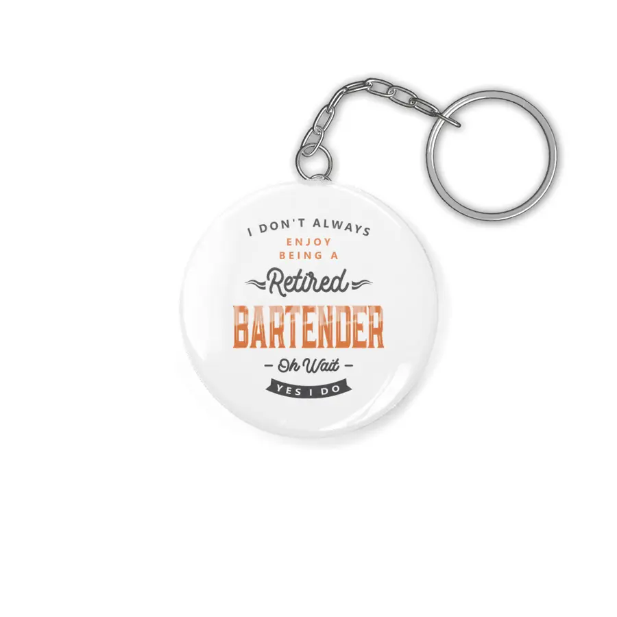 Bartender Funny Job Title Profession Birthday Worker Anahtarlık