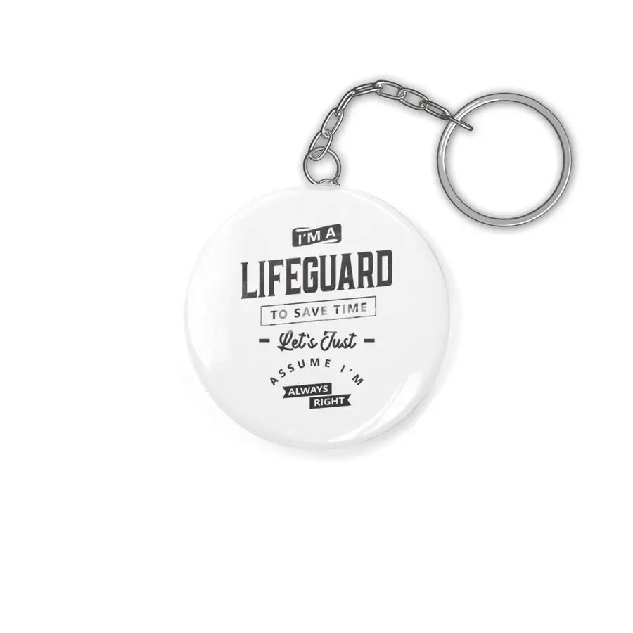 Lifeguard Funny Job Title Profession Birthday Worker Anahtarlık
