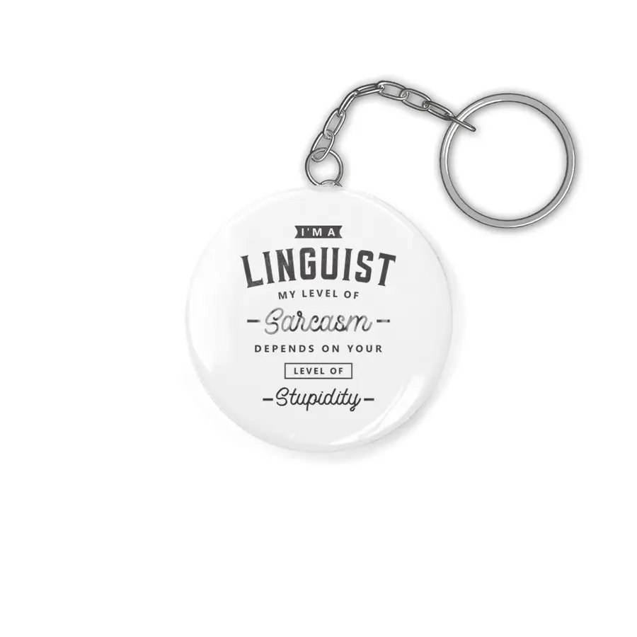 Linguist Funny Job Title Profession Birthday Worker Anahtarlık