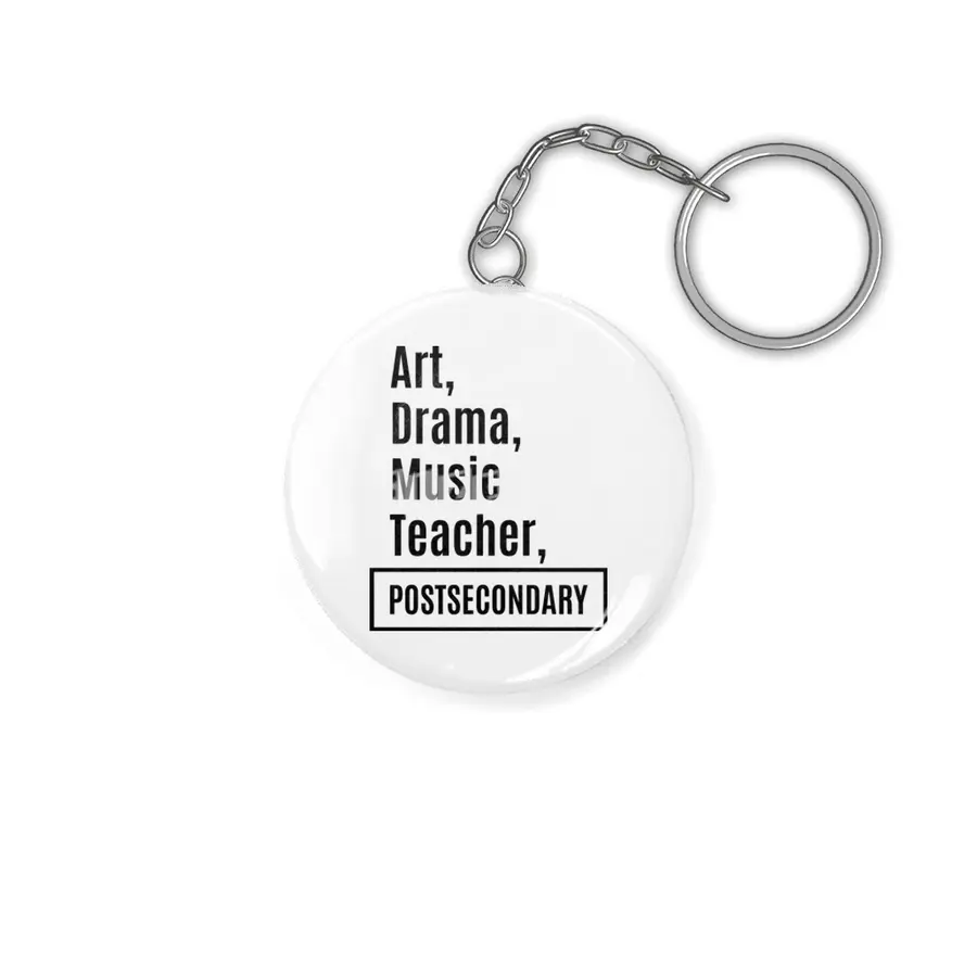 Art, Drama, Music Teacher Job Title Gift Anahtarlık