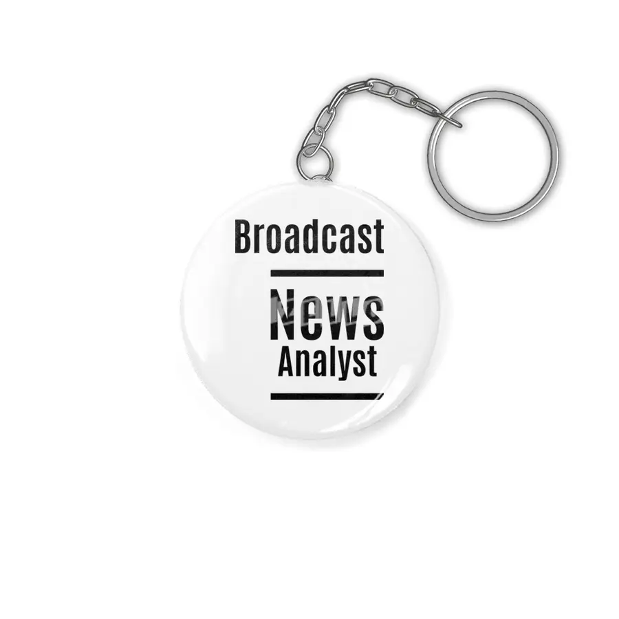 Broadcast News Analyst Job Title Gift Anahtarlık