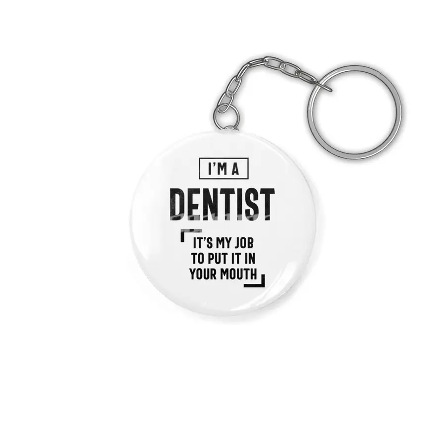 Dentist Job Title Men Women Gift Anahtarlık