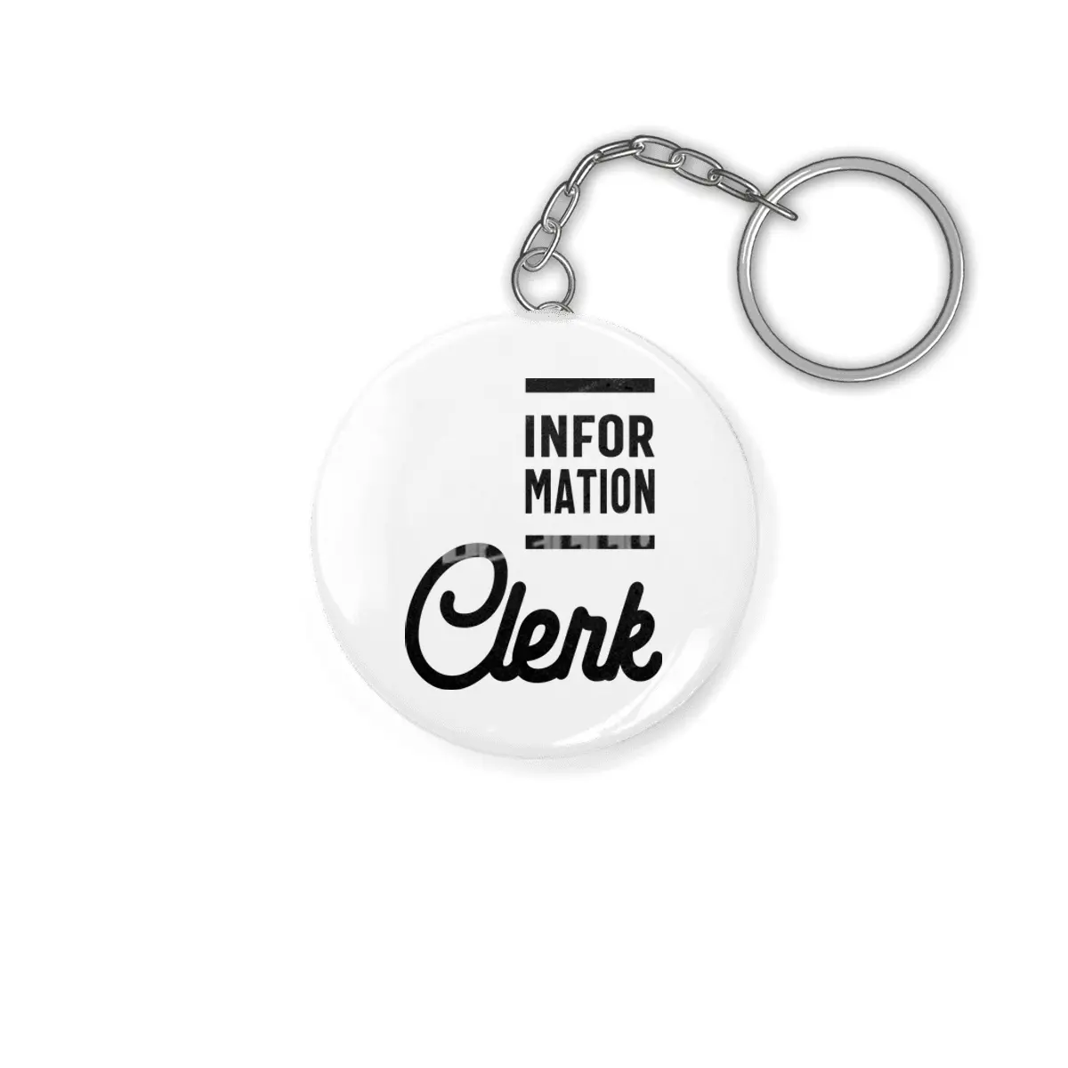 Information Clerk Work Job Title Gift Anahtarlık