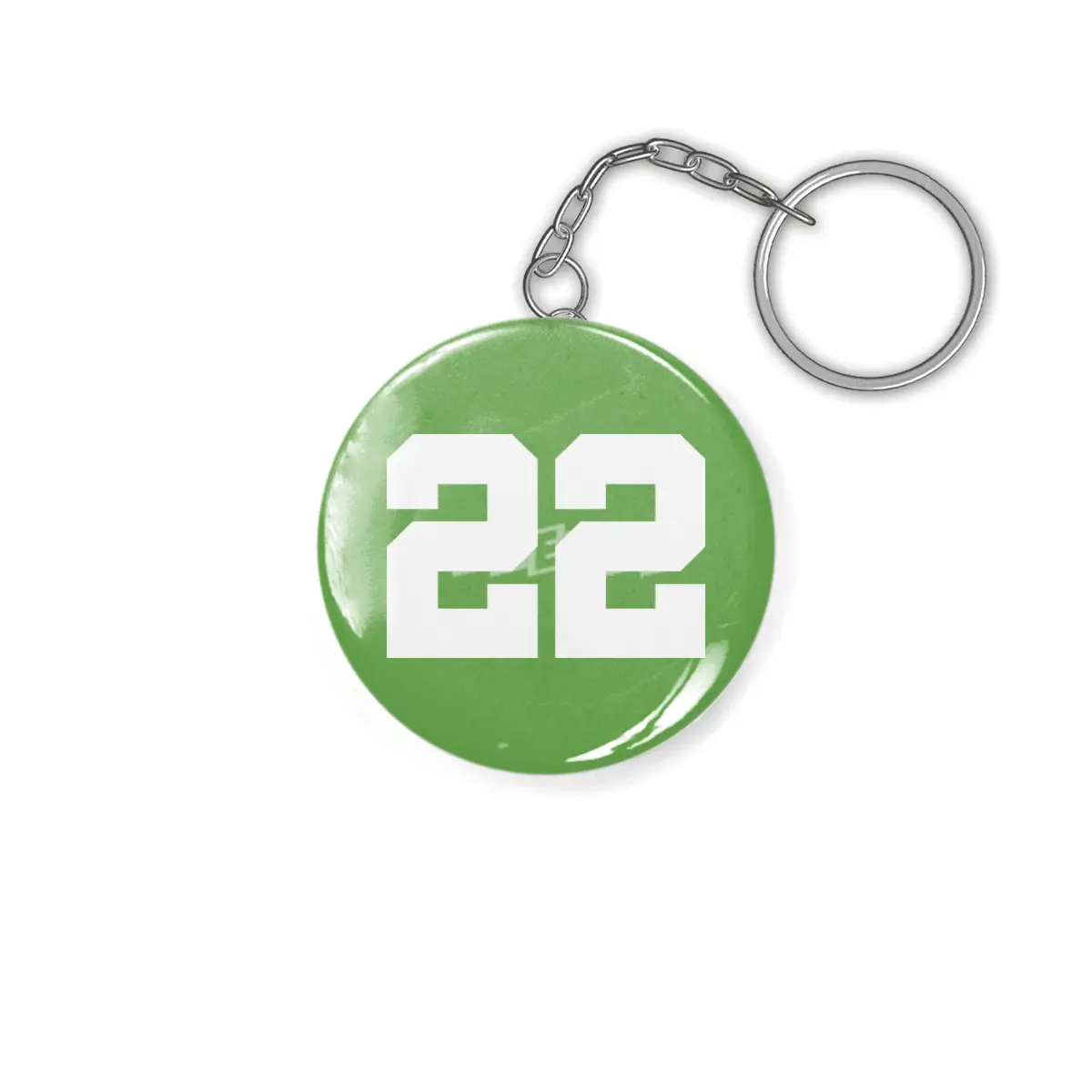White Number 22 Anahtarlık