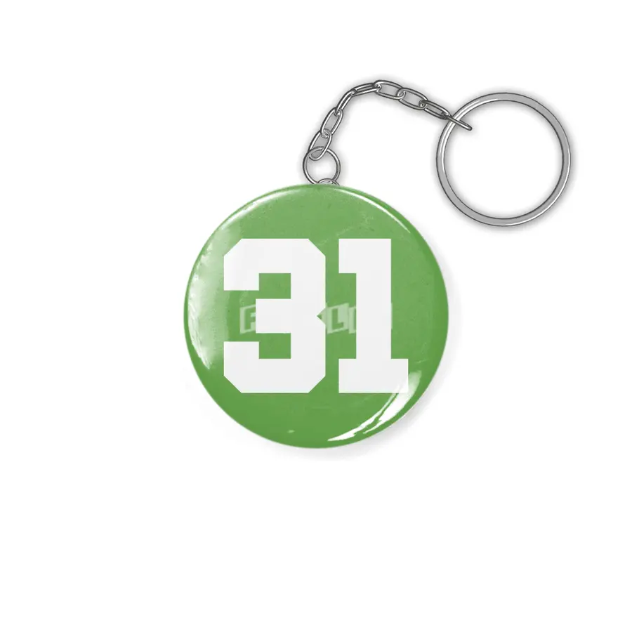 White Number 31 Anahtarlık