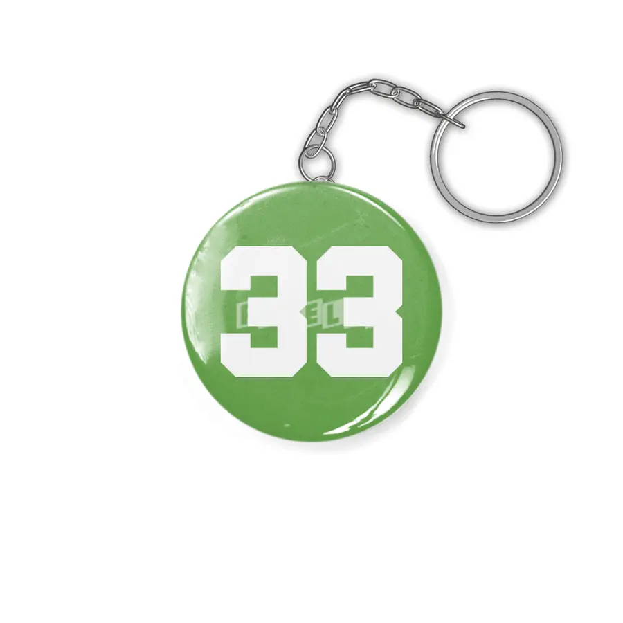 White Number 33 Anahtarlık