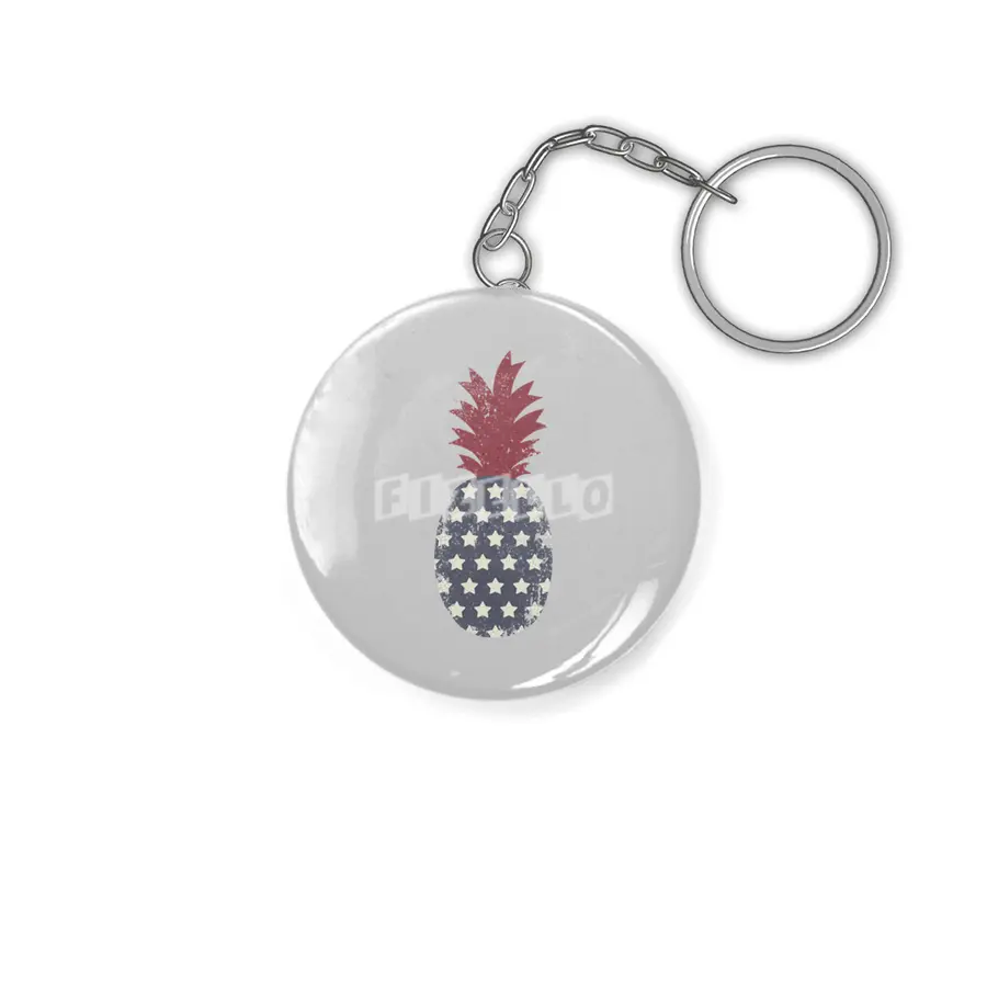 Patriotic Pineapple Anahtarlık