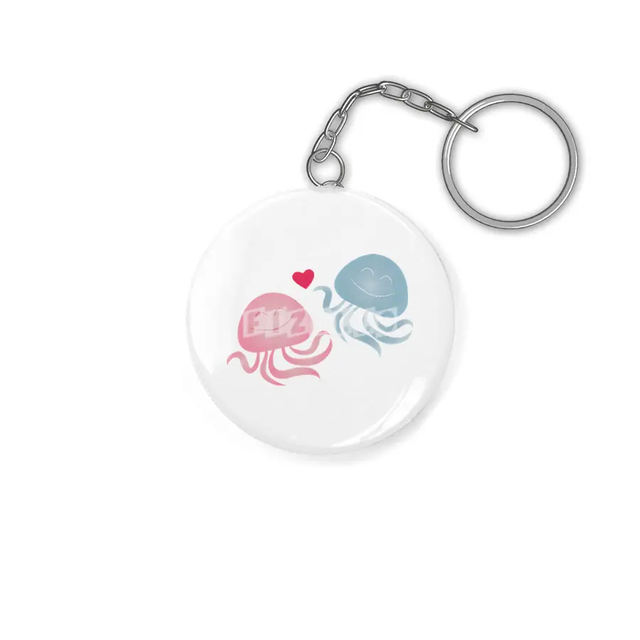 Jellyfish in love Anahtarlık