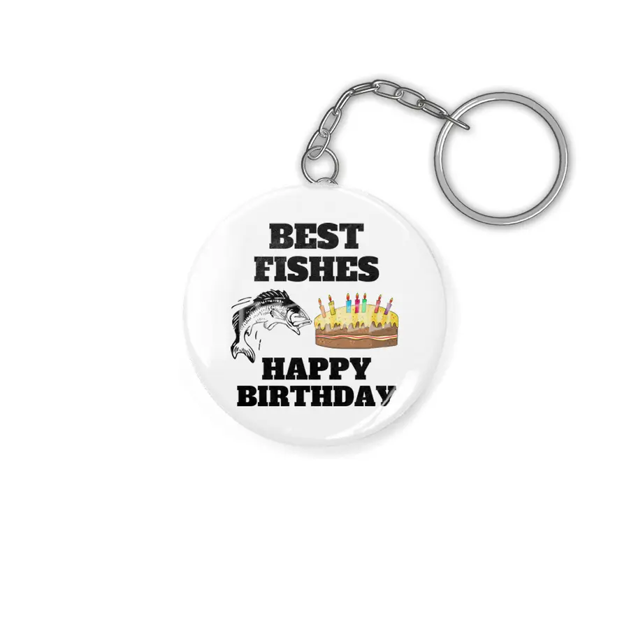 Best Fishes Happy Birthday Anahtarlık