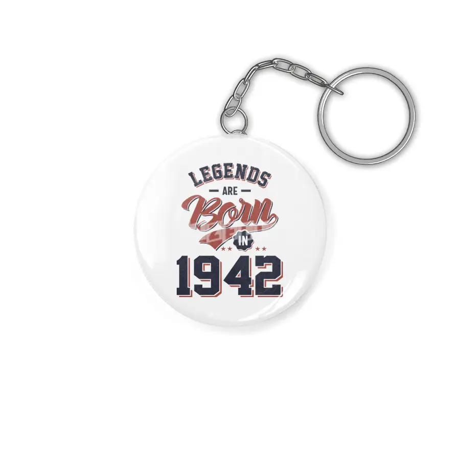 Legends Are Born in 1942 Birthday Gift Anahtarlık