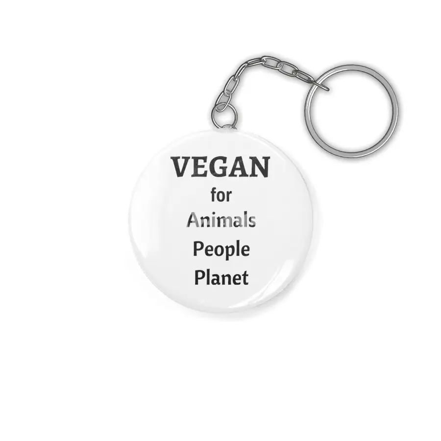 VEGAN for Animals People Planet Anahtarlık