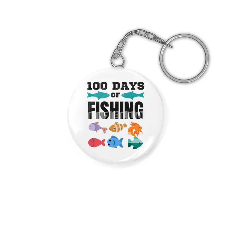 100 Days Of Fishing Anahtarlık