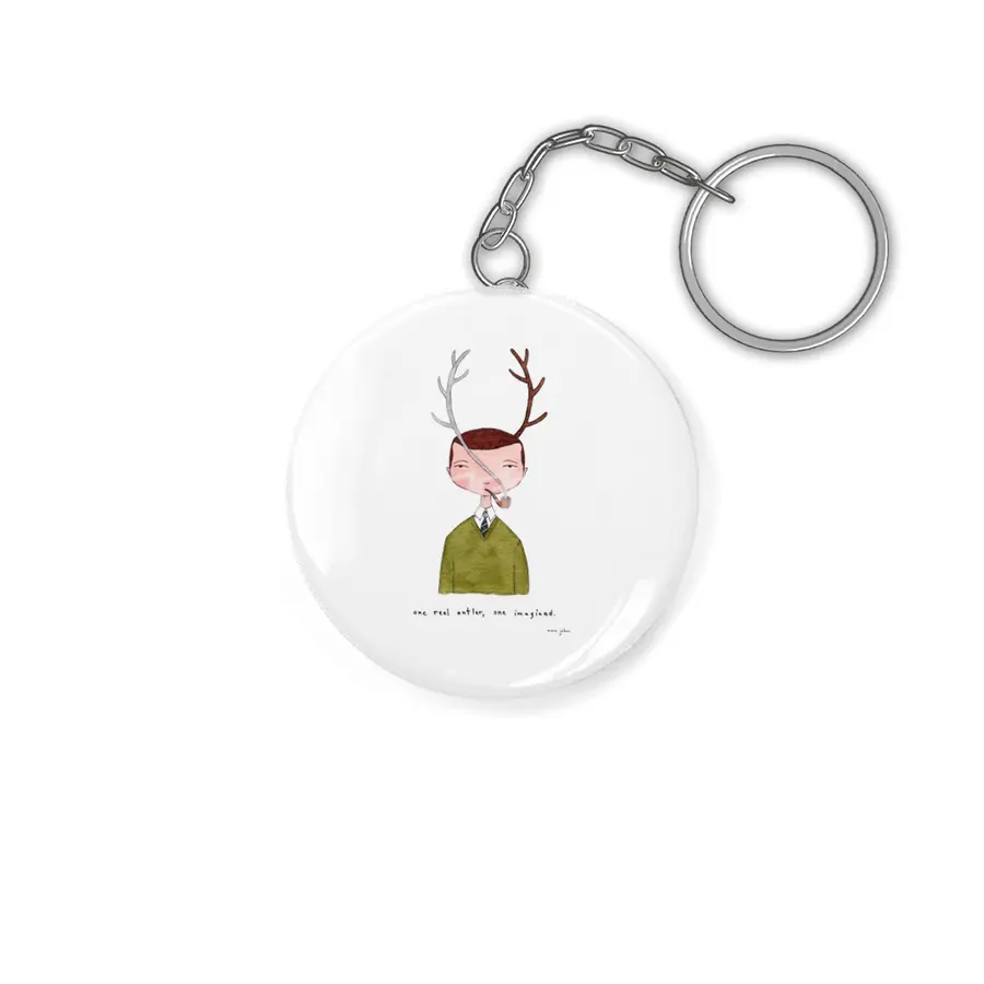 One real antler, one imagined Anahtarlık