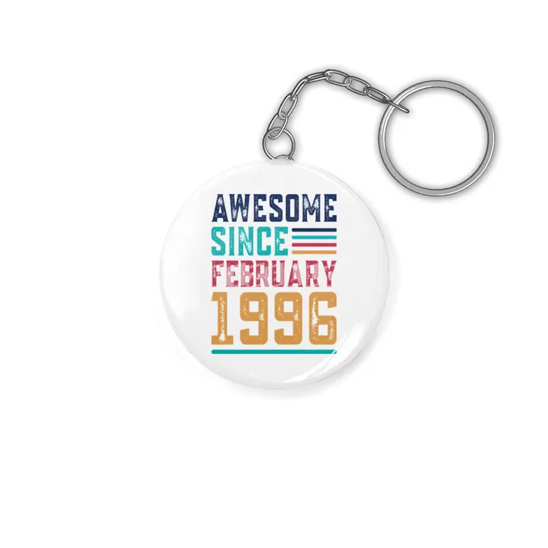 Awesome Since February 1996 Anahtarlık