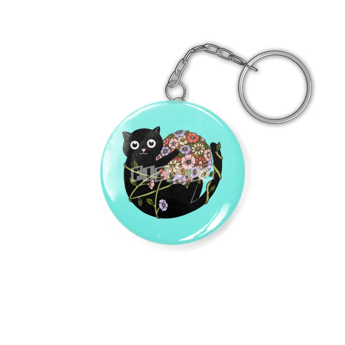 Cat flowers ball Anahtarlık