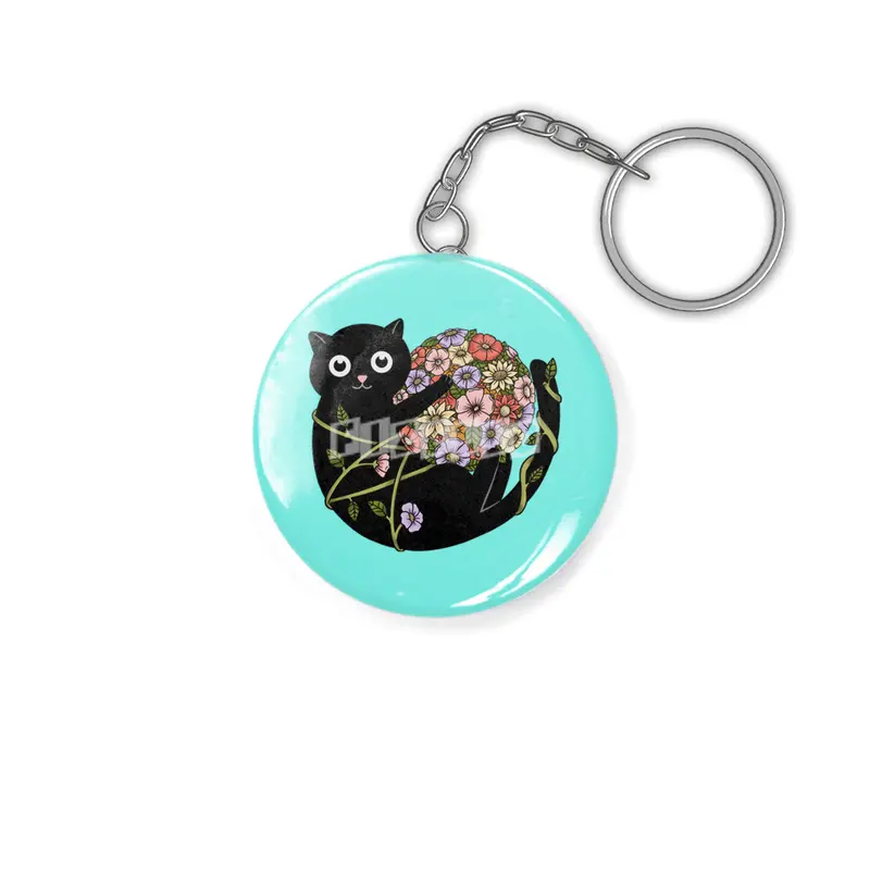 Cat flowers ball Anahtarlık