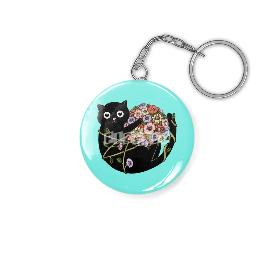 Cat flowers ball Anahtarlık