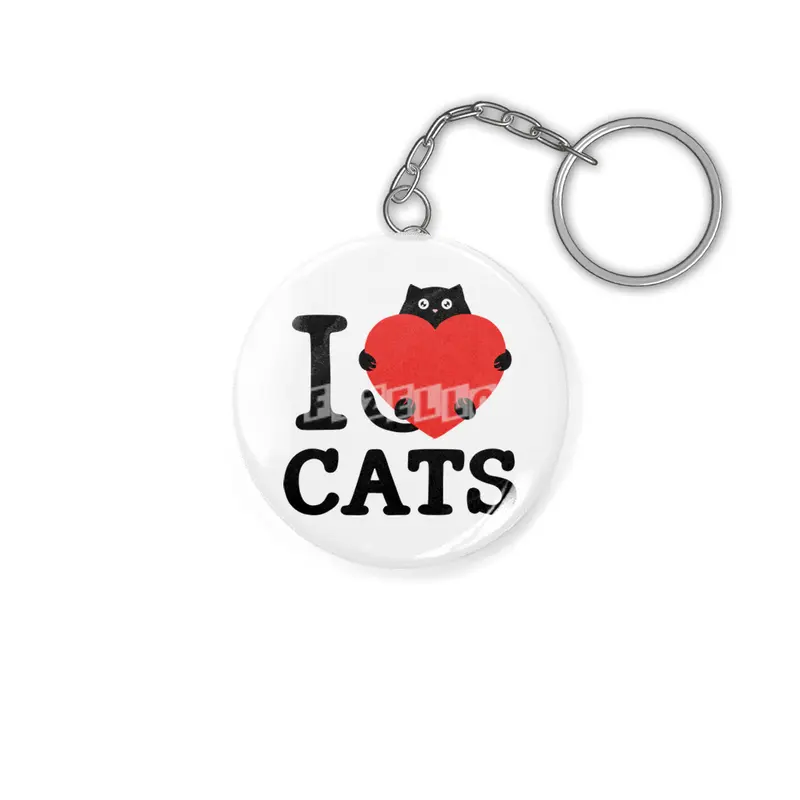 I love cats Anahtarlık