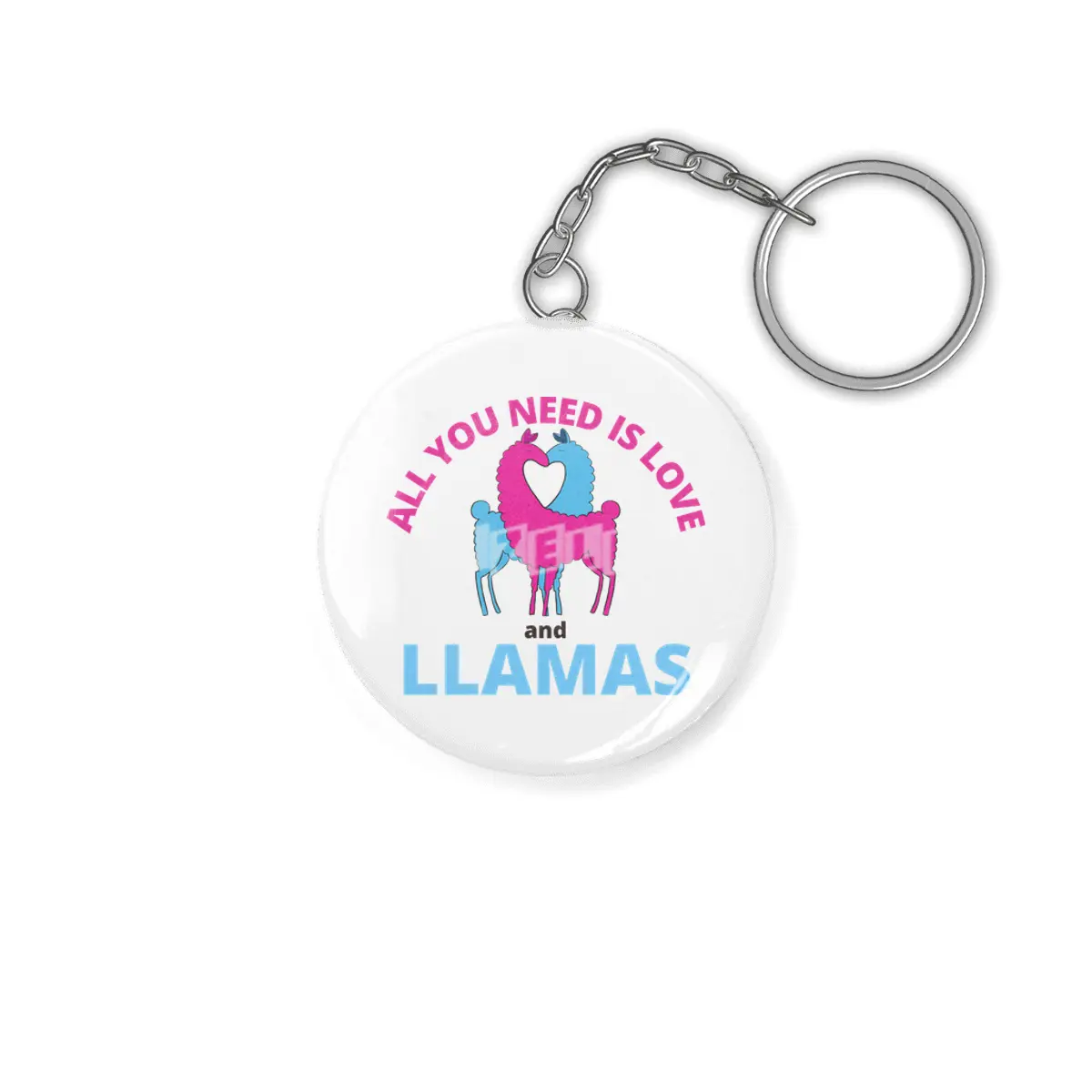 All You Need Is Love And Llamas Cute Animals Anahtarlık