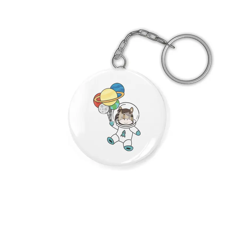 Astronaut Horse Ponny Planet Earth Mars Anahtarlık