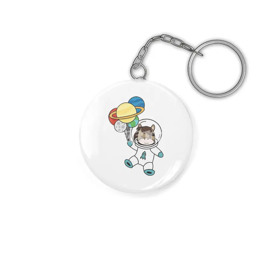 Astronaut Horse Ponny Planet Earth Mars Anahtarlık