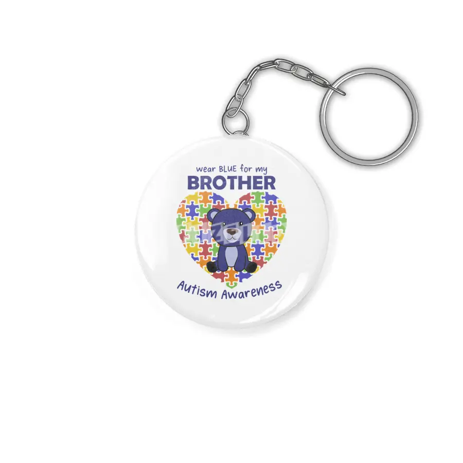 Autism Awareness Wear Blue For My Brother Anahtarlık