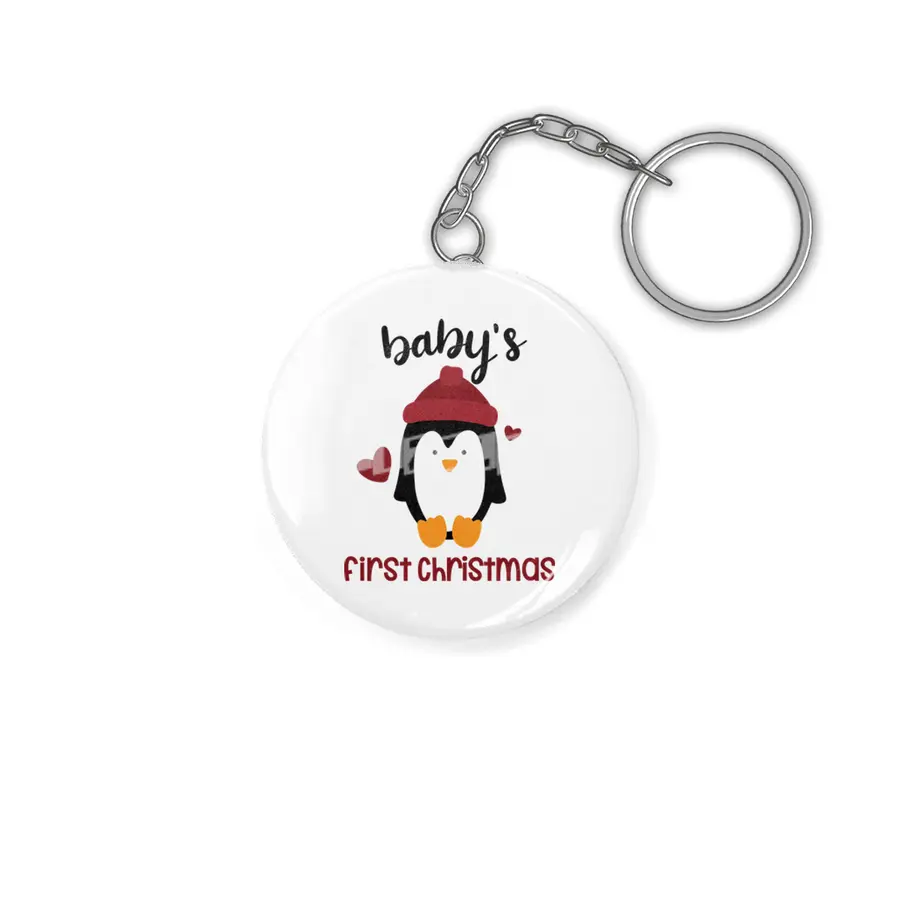 Babies First Christmas Merry Christmas Penguin Anahtarlık