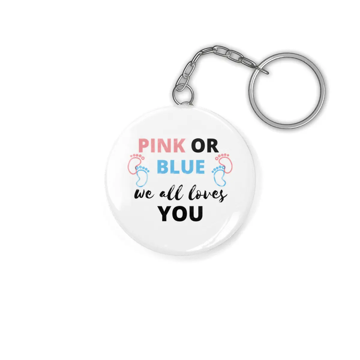 Baby Gender Reveal Ideas Pink Or Blue We All Love Anahtarlık
